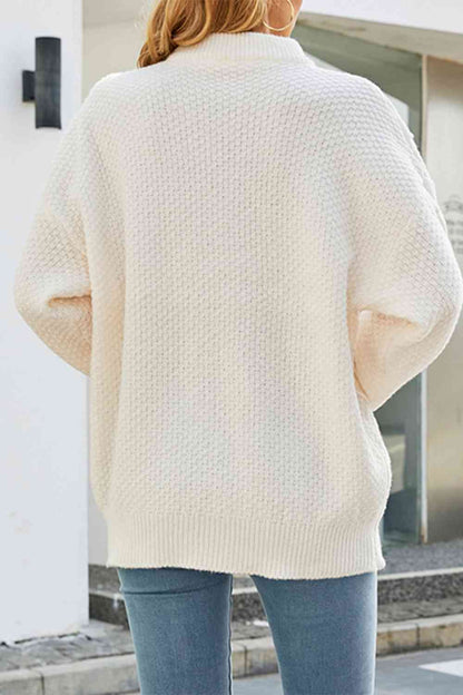 Selwyn | Women's Cable Knit Mock Neck Oversized Sweater